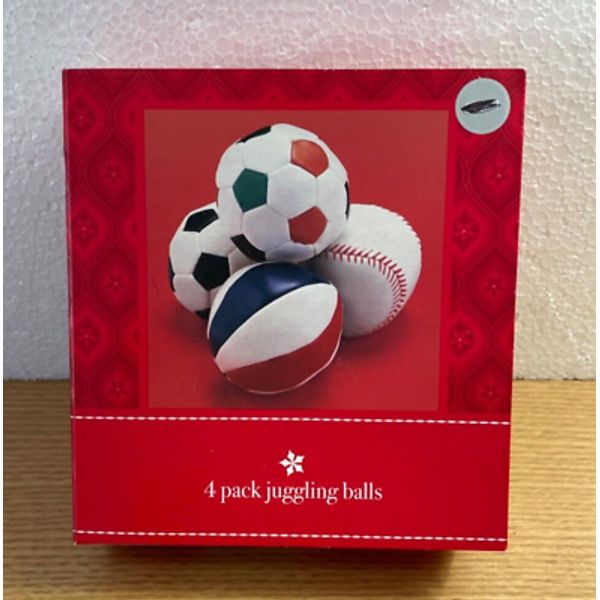 Juggling Ball Set Sports Theme 4 Pack Beginner Level Instructions Great Gift New