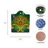 Rosemaling Green Ceramic Cheeseboard Decorative 7.5" Trivet | ScandinavianGiftOutlet
