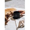 Rosso Cafe 190ml Ceramic Cup and Coaster Set for Cappuccino or Lungo
