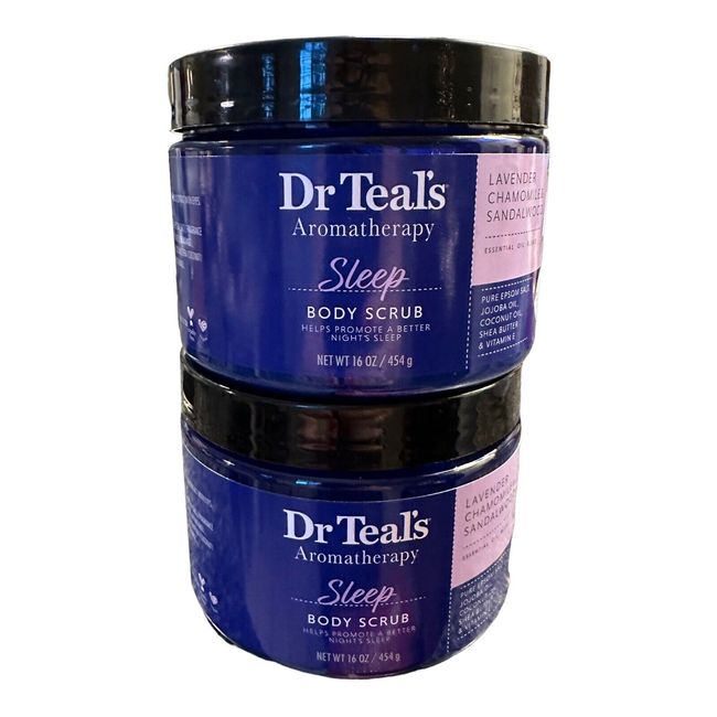 Dr. Teal’s Sleep Body Scrub x 2 New!! Aromatherapy 16 oz each