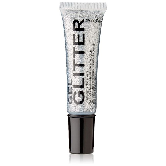 Gel Glitter Silver. Sparkling Glitter for your face & body with fine nib applicator