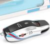 Compatible with Porsche Key Case Panamera Cayenne Cayman 911 Car Key Shell Silver NO.23 (Silver)