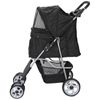 Pet Stroller 4 Wheels Dog Cat Stroller Foldable Puppy Stroller with Cup Holder