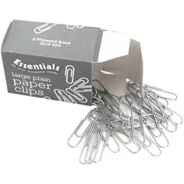 Essential Large Plain Paperclip (Pack of 1000)