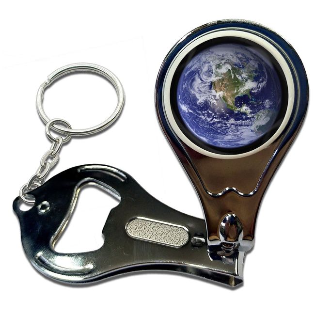 BadgeBeast.co.uk Earth - Key Ring Bottle Opener and Nail Clipper