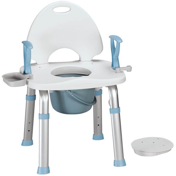 LivingSURETM 2 in 1 Shower Chair and Commode