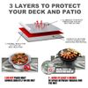 Fire Pit Mat Fireproof for Decking,Portable Fire Pit 80 * 100cm Heat Proof Mat for on Floor