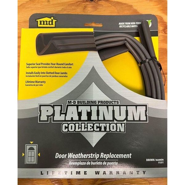 84 in. Platinum Brown Collection Door Weatherstrip Replacement