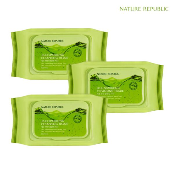 Nature Republic [Nature Republic] 1+1+1 Jeju Carbonated Cleansing Tissue 50 sheets (Total 150 sheets)