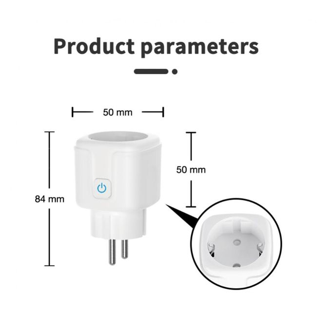 Power Monitor 20A Tuya Smart Zigbee Plug Socket US Wireless