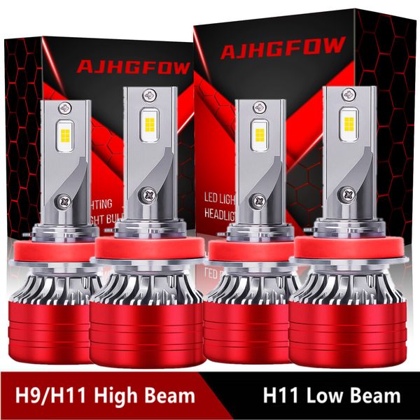 For Chevy Malibu 2004-2012 - 4PC 6000K Combo LED Headlight Bulbs High/Low Beam