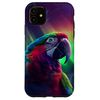 iPhone 11 Northern Lights Sky Macaw Parrot Lover Case