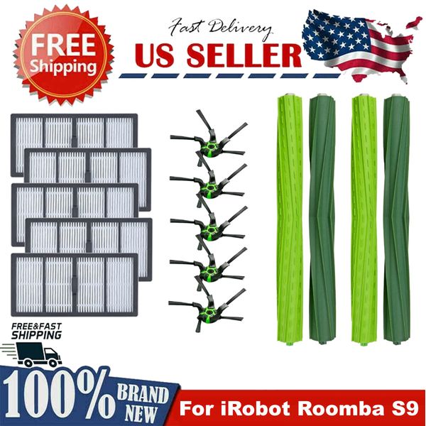 Replacement Parts for iRobot Roomba S9 S9+ Vacuum Filter Side Brush Roller
