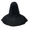BLESSUME Medieval Hooded Cowl Cross Necklace (Black)(Size: One Size)
