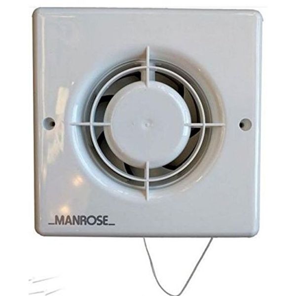 Manrose XF100P 20W Axial Pullcord Bathroom Fan