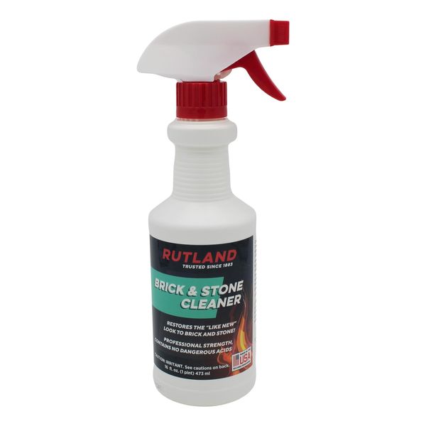 Rutland Products Brick & Stone Cleaner, Fireplace Cleaning Solution, 16 Fl Oz