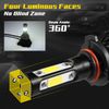 Ridroid 4X LED Headlight Combo Conversion Kit 9005 + H11 High Low Beam 6000K