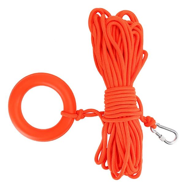 Floatable Lifesaving Rope, Rescue Rope, Buoyancy Cable, Hand Ring, Carabiner, 30m