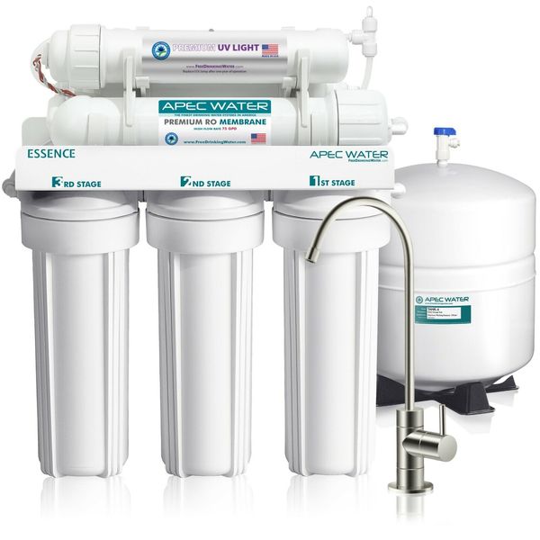 APEC 6 Stage 75 GPD UV Ultra Violet Sterilizer Reverse Osmosis System ROES-UV75