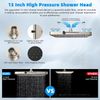 5-Spray 13'' Dual Filtered Rainfall Shower Head Combo, High Pressure 10-Setting