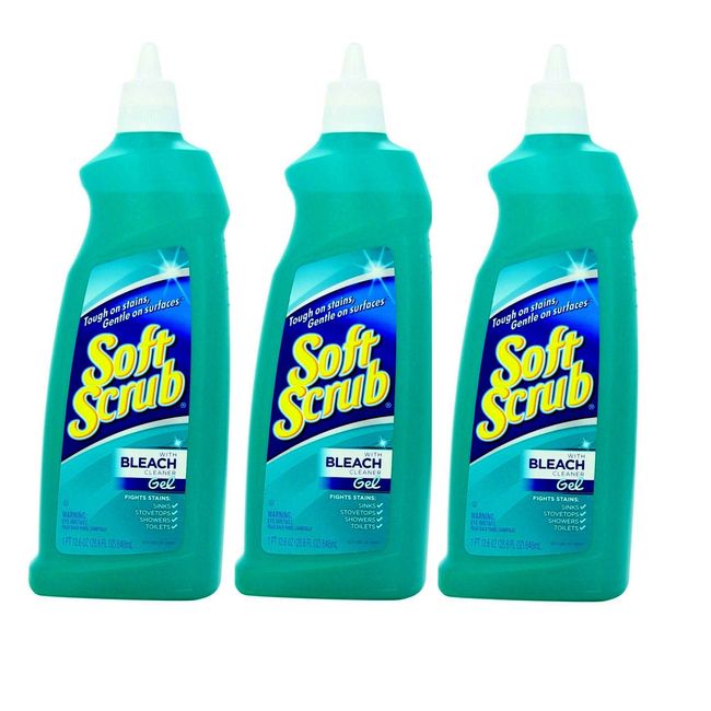 Soft Scrub Soft Scrub Gel Cleanser with Bleach - 28.6 oz (3 Pack)