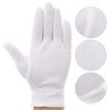 Incutex Cotton Gloves, 3 Pairs, White, Moisturizing, Size M