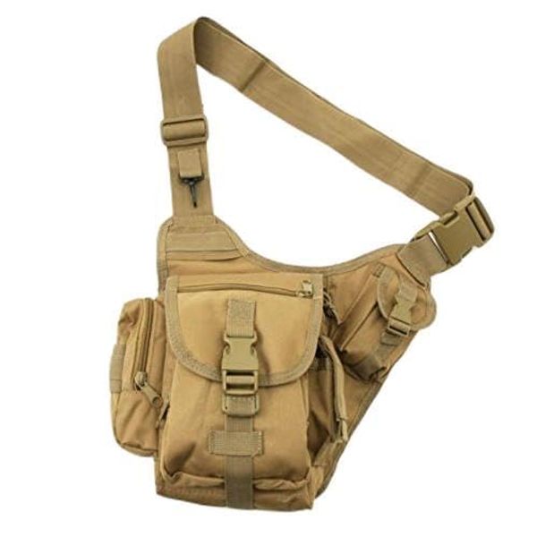 B S055YN Everyday Product Backpack, 8 Pockets, Waterproof Shoulder Bag, Coyote Brown