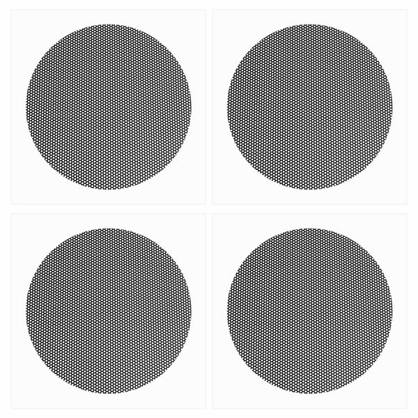 eMagTech 4pcs Game Console Dust Cover Net Circular Nylon Mesh Protective Ventilation Fan Dust Cover Compatible with PS5 Game Console Vent Shell Black