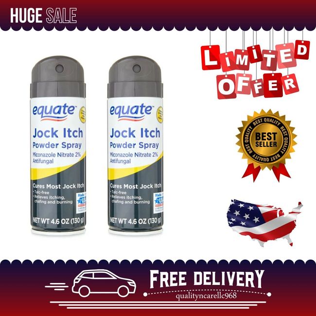 [2 pack ]Equate Powder Spray for Jock Itch Relief 4.6 Oz