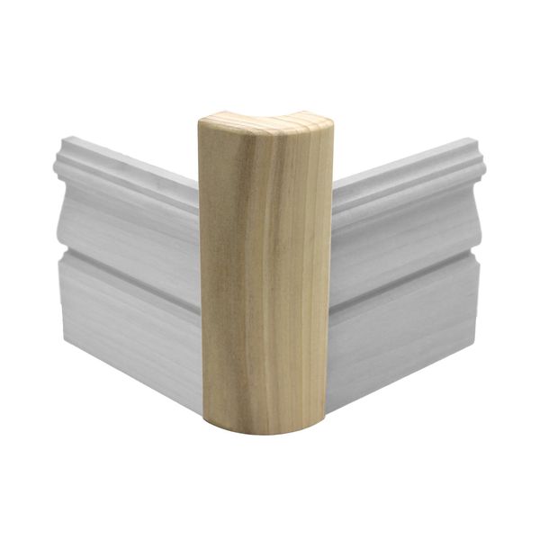 3/4" x 2 1/4" x 6" Poplar (Paint Grade) Outside Radius Corner Base Block Bullnose - Fits 3/4" Radius, Trim Molding (10)