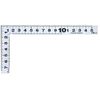 Shinwa Sokutei Measuring Square, Flat, Silver, Same Scale on Front and Back