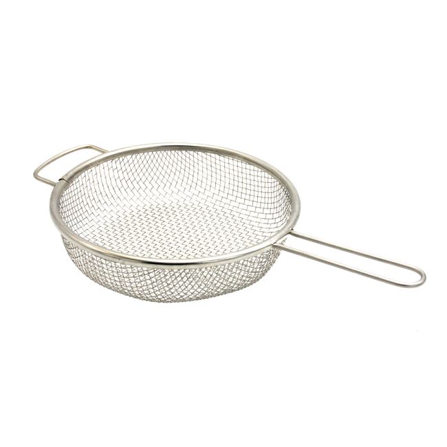 Made in Japan 18-8 Stainless Steel Frying Pan Grill Netting (19cm) Durable & Outdoor BBQ Cooking on Direct Fire, Also Can Be Used as Fryer Net Basket