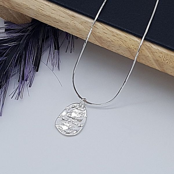 (all 925 silver) 925 silver emotional lettering pendant necklace