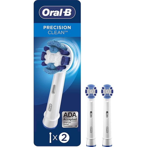 Oral-B Precision Clean Electric Toothbrush Replacement Brush Heads Refill, 2ct