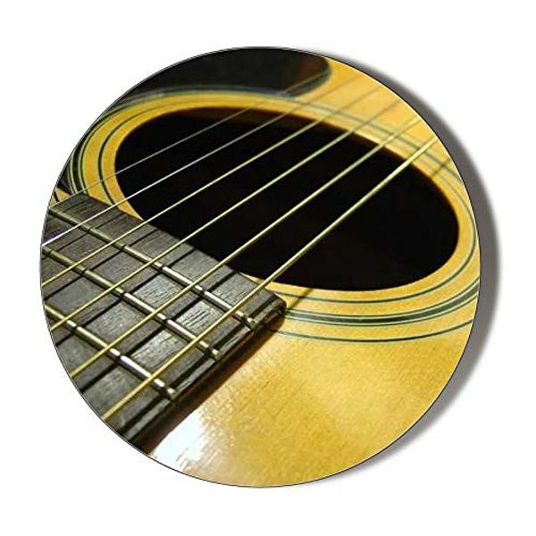 ACOUSTIC GUITAR CLOSE UP 58mm Round Mirror For Pocket or Handbag Novelty Gift