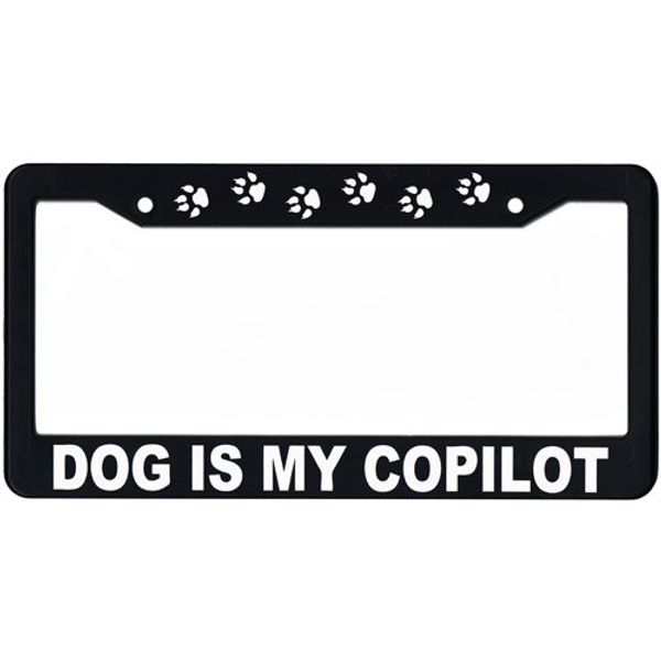 Dog is My Copilot License Plate Frame