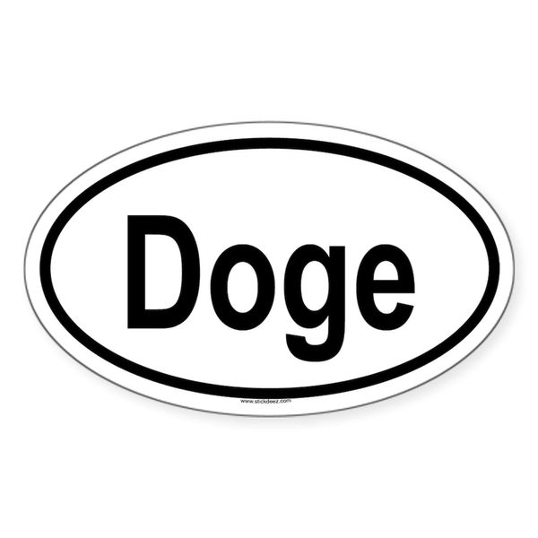 CafePress Doge Oval Sticker Oval Car Bumper Sticker