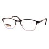 Multi-Focus Progressive Lens Glasses 3 in 1 Reader Spring Hinge Metal Brown +1.5