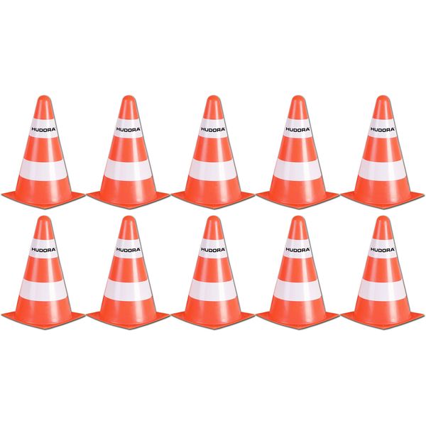 HUDORA Pylons (Pack of 10, Orange/White)