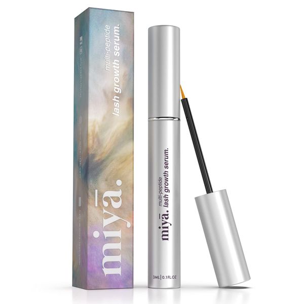 MIYA LASH | Eyelash Growth Serum | Eye Lash Serum | Natural Lash Enhancer for Longer, Thicker Healthier Lashes | Gentle Effective Lash Growth Serum | Oil Free Lash Booster 3ml