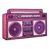 Pinsanity Retro Boombox Iron-On Embroidered Patch