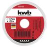 KWB Masonry LINE 100M, 1.2MM Thickness, RED Nylon Braided String - Made in Germany