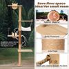 COZIWOW Wall Mounted Scratching Post 4-Tier Cat Climbing Tower Cat Perch Hammock