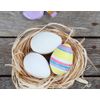 12 White Hollow One Piece Matt Plastic Easter Eggs for Crafts