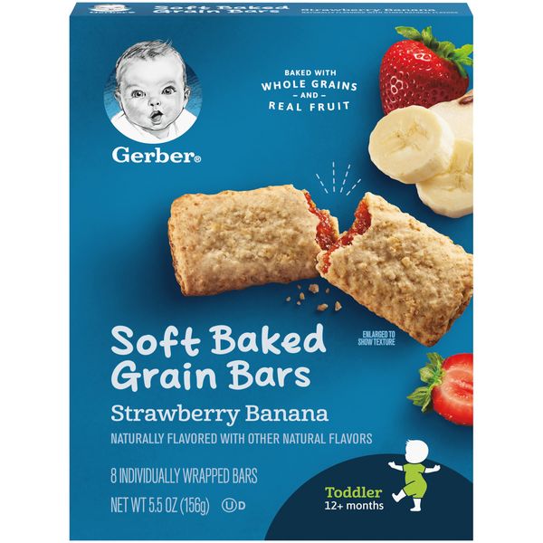 Gerber Graduates Cereal Bars, Strawberry Banana, 5.5 OZ (Pack of 1)