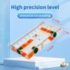 Transparent Rectangular high-Precision T-Shaped Level Integrated Small Household Magnetic Water Level (red, 95 * 51 * 13mm)