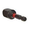 TA-VIGOR 50mm Socket Spanner Insert, 1/4 Inch Hex to 1/2 Inch Square for Impact Drivers Red