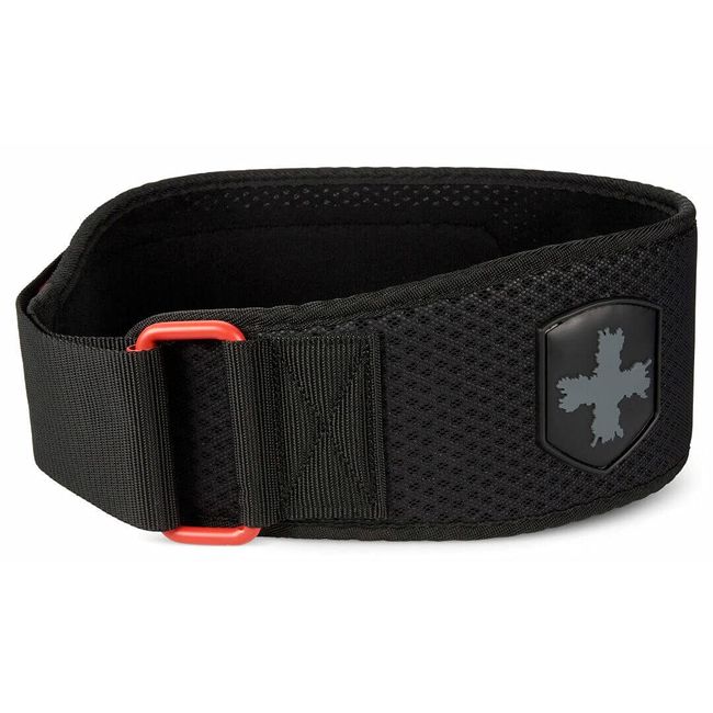 Harbinger 022153 Men's Hex Core Belt, Black/Red, Size S, Waist: 24.0 - 29.0 inches (61 - 73.7 cm), Authentic Japanese Product