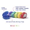 Marble Retainer Cases with Labels Assorted Colors - (Pack of 12)