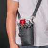 zalati Scissors Pouch Scissors Holder Shoulder Bag Adjustable Belt Comb Holster with Quick Buckles for Salon Barber - Grey